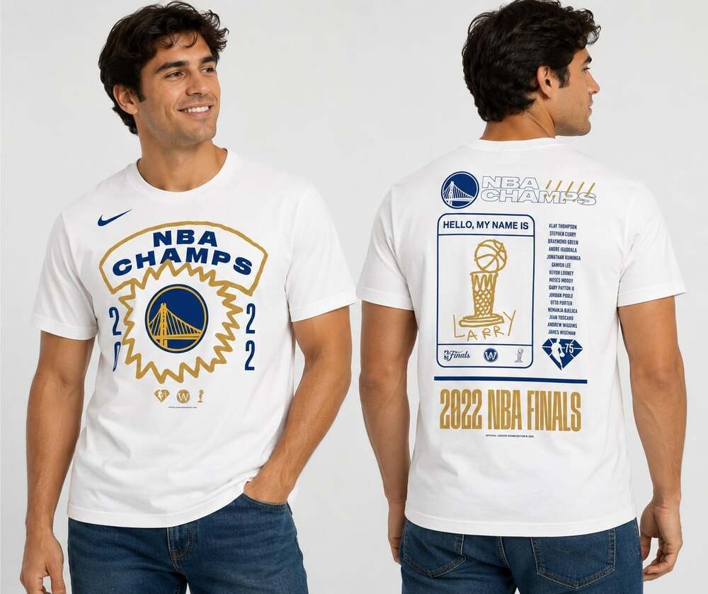 Men's Nike Golden State Warriors 2022 NBA Finals Champions Roster Shirt XL R20
